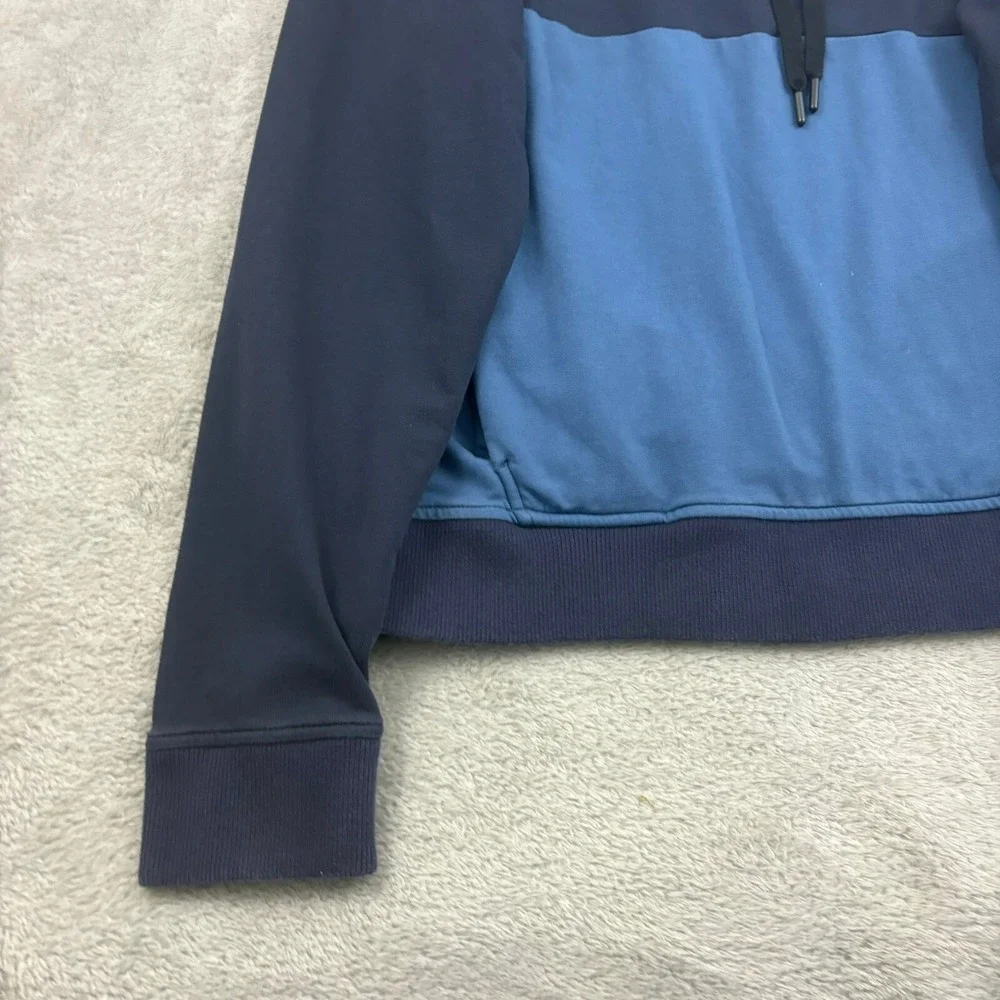 Tommy John Go Anywhere Hoodie Sweatshirt Mens M‎ Blue Colorblock Cotton Blend